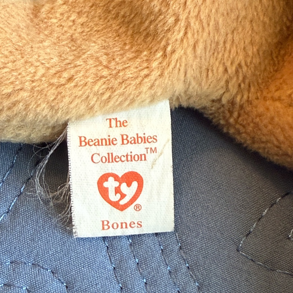 Vintage Ty The Beanie Babies "Bones" the Dog from 1993 - Picture 2 of 10